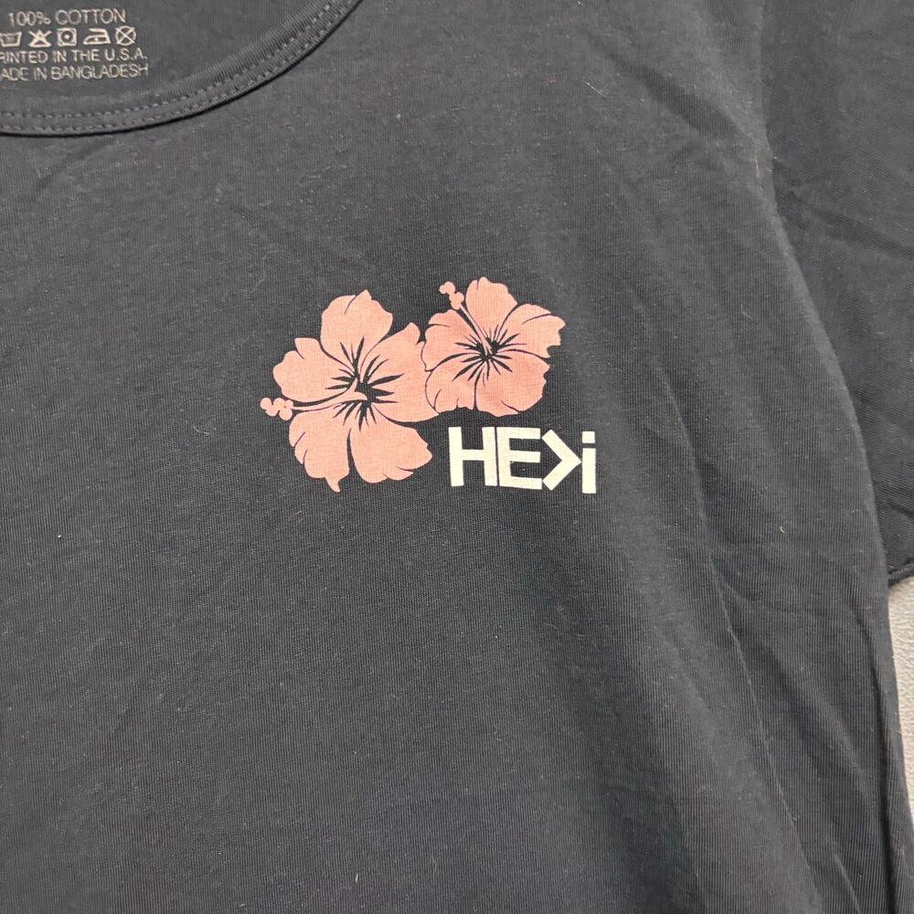 HE>i Hibiscus Graphic Tee Large Cotton Tropical Aesthetic Christian Jesus